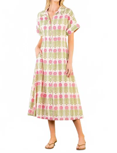 Thml Joplin Midi Dress In Pink