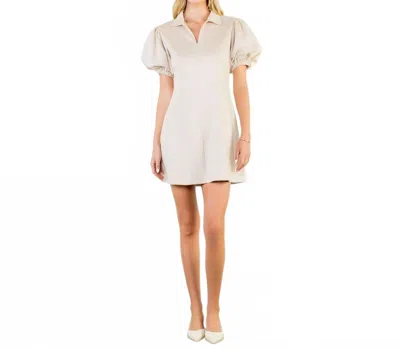 Thml Julia Suede Mini Dress In Beige In Neutral