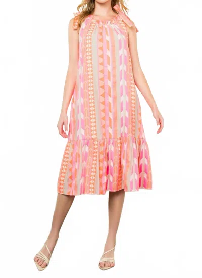 Thml June Midi Dress In Multicolor In Pink
