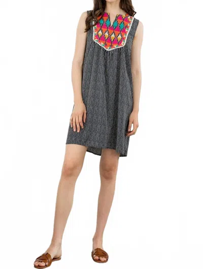 Thml Just Because Embroidered Dress In Grey In Black