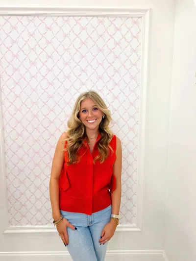Thml Keaton Sleeveless Sweater In Red
