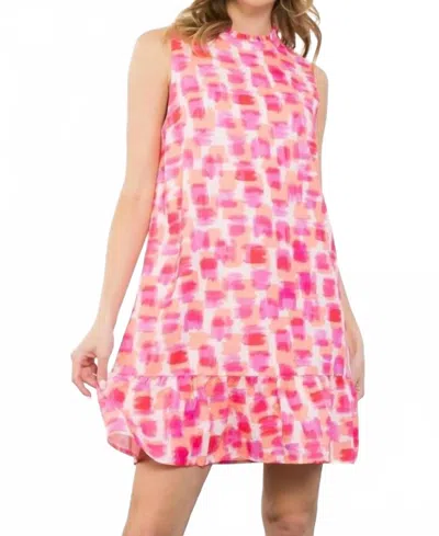 Thml Kinsley Shift Dress In Tangerine, Neon Shocking Pink, Light Violet