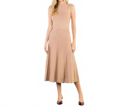 Thml Knit Midi Dress In Tan In Multi