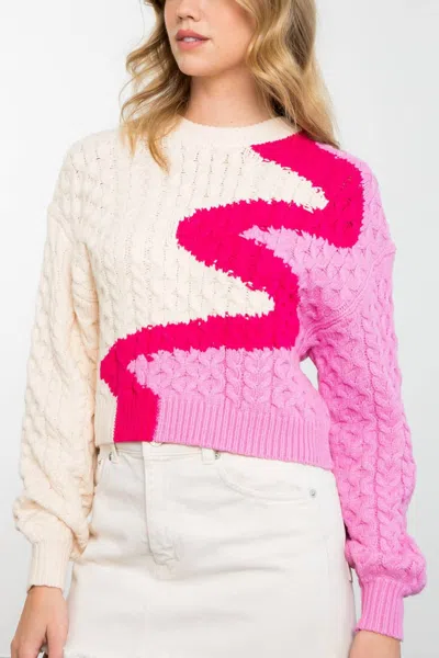 Thml Knit Sweater In Pink In Beige