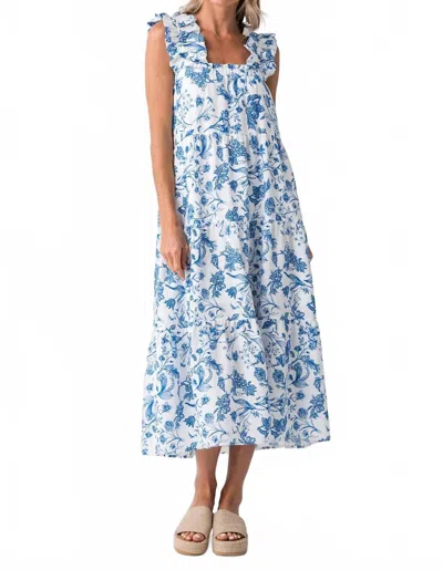 Thml Larkyn Midi Dress In White/blue