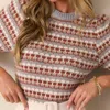Thml Laura Knit Sweater Top In Brown In Brown