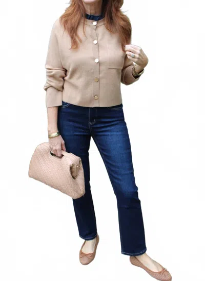 Thml Lennon Cardigan In Beige In Brown