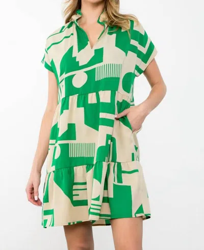 Thml Leslie Midi Dress In Cream In Green