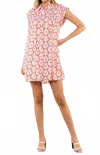 Thml Lobster & Shell Print Mini Dress In Red In Pink