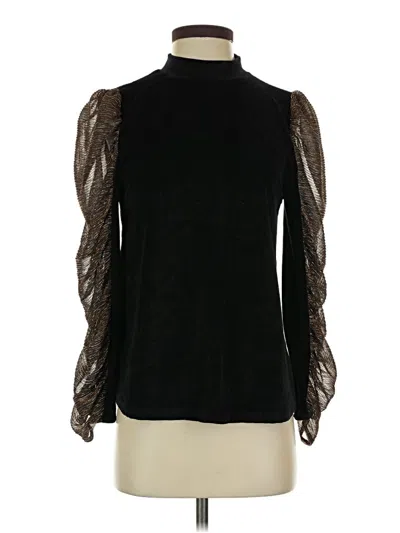 Pre-owned Thml Long Sleeve Blouse In Black