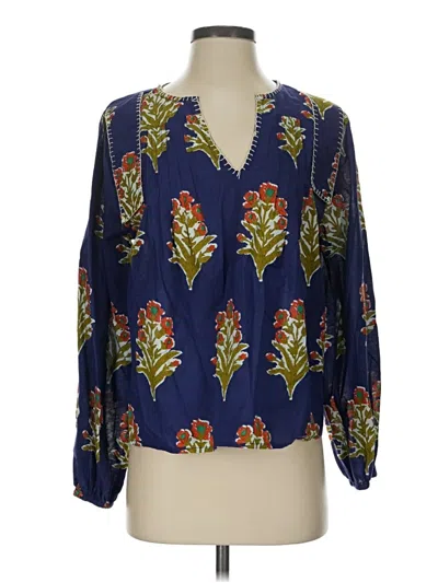 Pre-owned Thml Long Sleeve Blouse In Blue