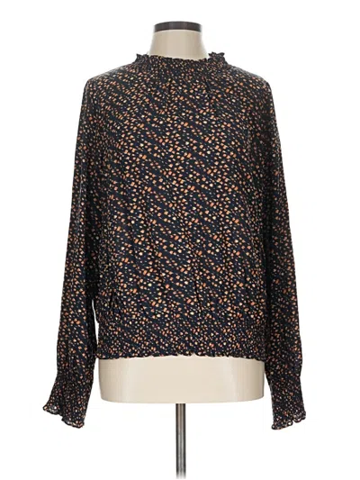 Pre-owned Thml Long Sleeve Blouse In Brown
