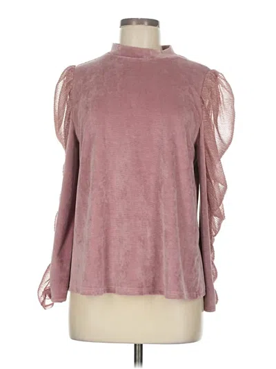 Pre-owned Thml Long Sleeve Blouse In Burgundy