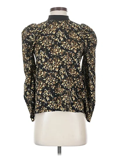 Pre-owned Thml Long Sleeve Blouse In Gold