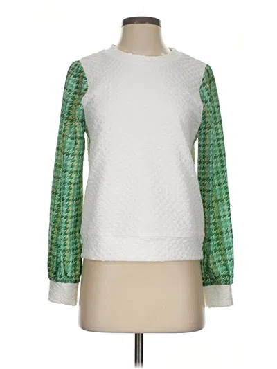 Pre-owned Thml Long Sleeve Blouse In Green