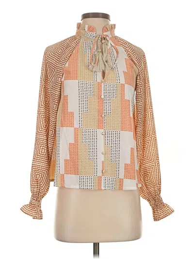 Pre-owned Thml Long Sleeve Blouse In Orange