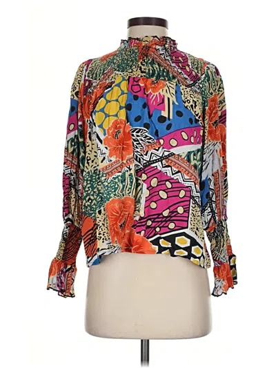 Pre-owned Thml Long Sleeve Blouse In Orange