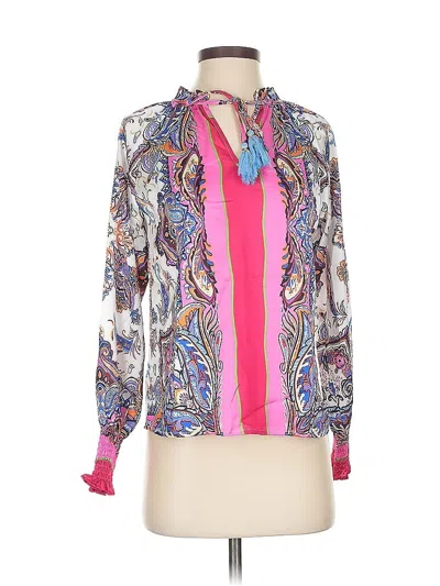 Pre-owned Thml Long Sleeve Blouse In Pink