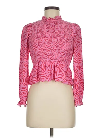 Pre-owned Thml Long Sleeve Blouse In Pink