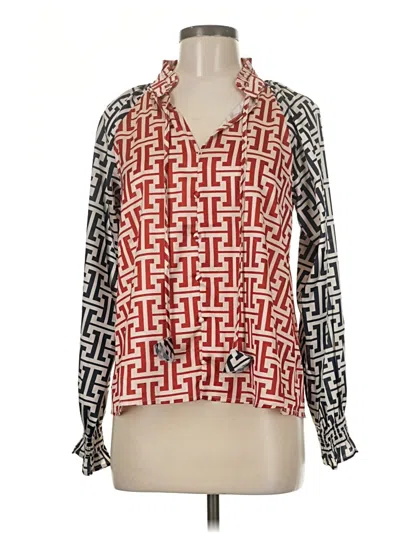 Pre-owned Thml Long Sleeve Blouse In Red