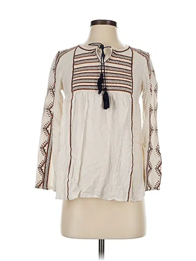 Pre-owned Thml Long Sleeve Blouse In White