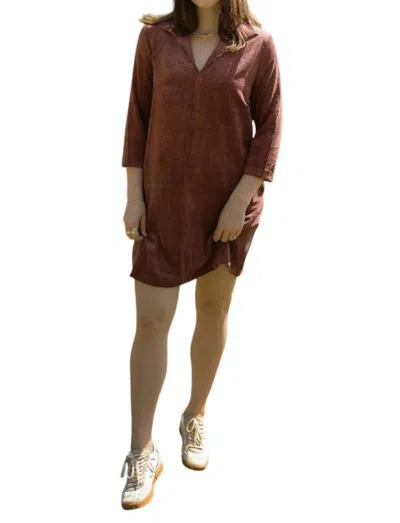 Thml Lucey Midi Dress In Maroon In Multi