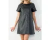 Thml Lucia Leather Dress In Black In Black