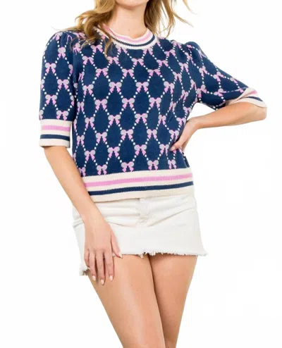 Thml Lucie Top In Navy In Blue