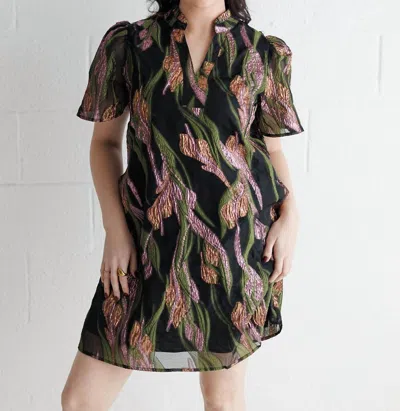 Thml Macaroon V Neck Dress In Multicolor