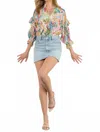 Thml Maldives Tropical Print Top In Cream In White