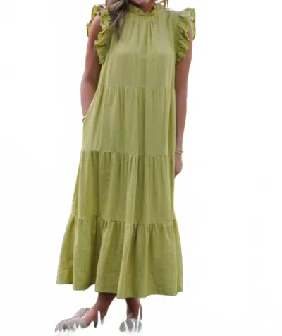 Thml Maria Midi Dress In Green