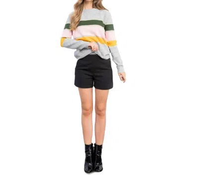 Thml Metallic Knit Sweater In Grey