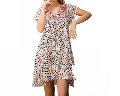 Thml Mixed Print Embroidered Dress In Multi