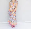 Thml Mixed Print Maxi Dress In Multi Color In Multi
