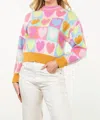 Thml Pastel Hearts Sweater In Multi-colored In Multi