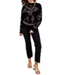Thml Modern Muse Abstract Sweater In Black In Black