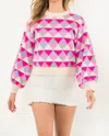 Thml Modern Patchwork Sweater In Pink In Pink