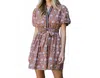 Thml Monica Mini Dress In Brown In Multi