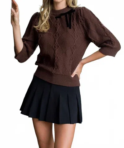 Thml Monica Sweater In Brown