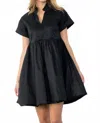 Thml Delaney Short Sleeve Iridescent Dress In Black In Black