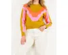 Thml Multi Color Knit Sweater In Moss In Pink