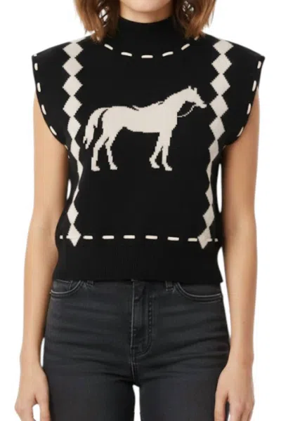 Thml Mustang Sally Sleeveless Sweater In Black