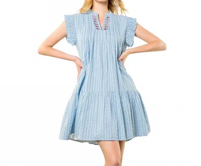 Thml Nantucket Mini Dress In Blue