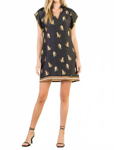 Thml Natalia Mini Dress In Leopard In Gray