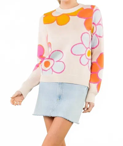 Thml Our Flowers Sweater In Cream In White