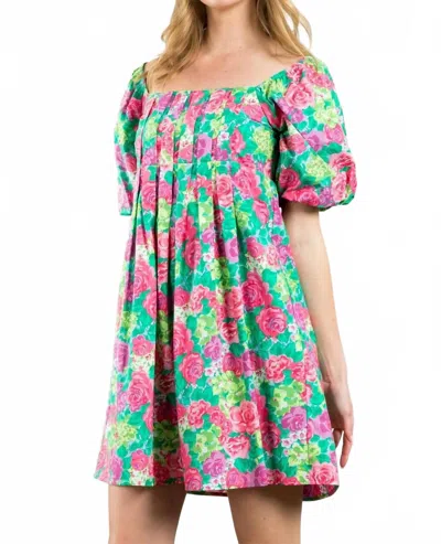 Thml Paisley Floral Dress In Pink, Green, Purple In Multi