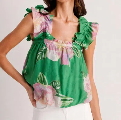 Thml Palm Bloom Blouse In Green