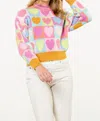 Thml Pastel Hearts Sweater In Multi-colored In Multi