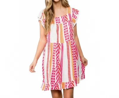 Thml Pattern Knit Dress In Pink In Multi
