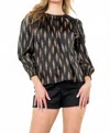 Thml Perfect Night Out Top In Black & Gold In Black